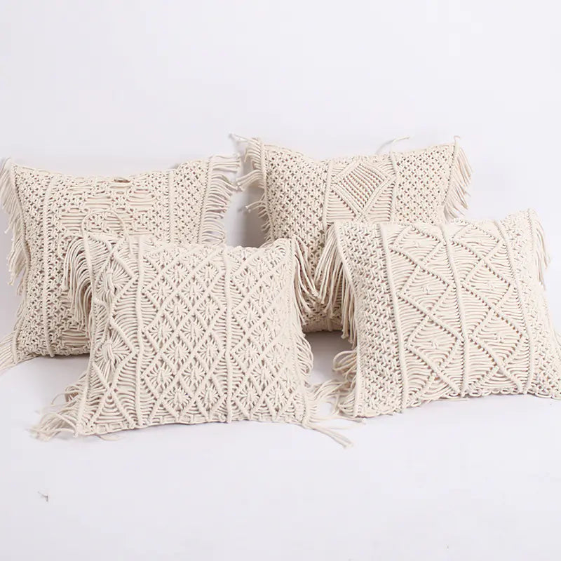 Braided Tassel Woven Cushion