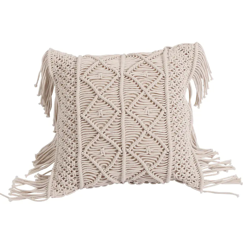 Braided Tassel Woven Cushion